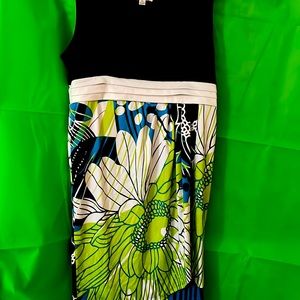Uniform by JPR black trim with green blue  white floral design
